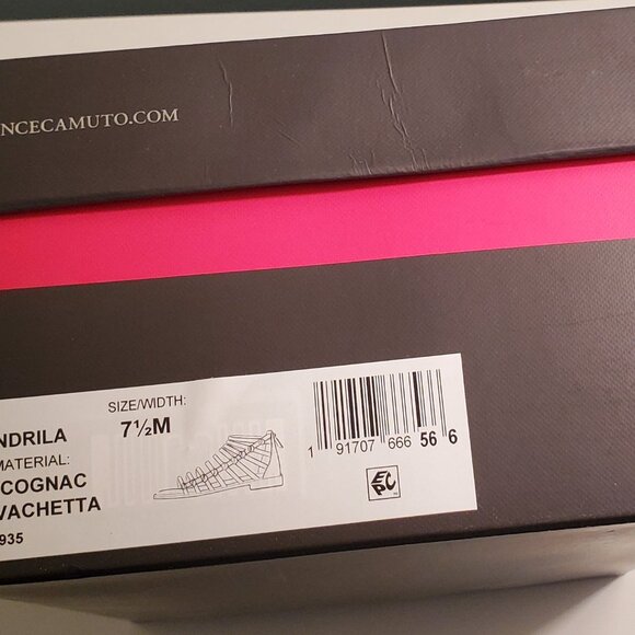 Vince Camuto Lendrila Gladiator Sandals Light Cognac 7.5 M - Picture 2 of 6